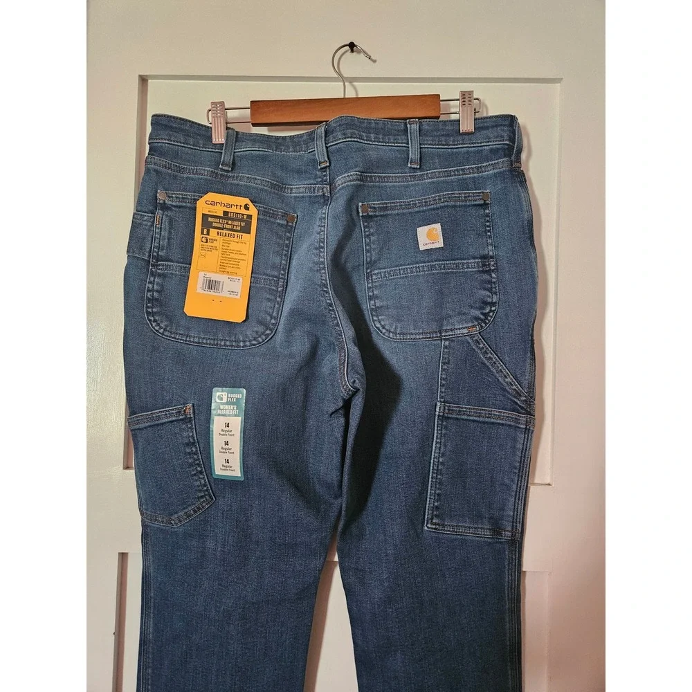 NWT Carhartt Rugged Flex Relaxed Fit Double-Front Work Jeans Size 14 Regular